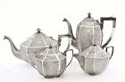 4 India Indian Kashmir Sterling Silver Teapot Tea Set