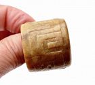 19C Chinese Jade Nephrite Carved Carving Archer Ring