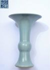 Old Chinese Sky Blue Clair-de-Lune Monochrome Porcelain vase Mk