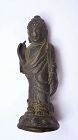 Korea Three Kingdoms Period Gilt Bronze Standing Buddha