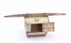 Japanese Silver and Gold Imperial Presentation Box Sedan Chair Litter