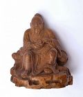 19C Chinese Bamboo Carved Carving Old Man Figurine