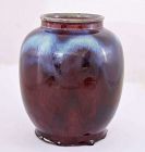 Old Chinese Flambe Ox Blood Oxblood Sang Boeuf Langyao Style Vase Jar