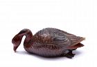 1900's Russian Faberge Style Agate Carved Swan Silver Mounted Feet