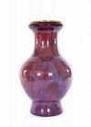 19th Century Chinese Flambe Glazed Oxblood Porcelain Lg Vase