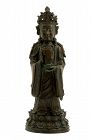 Lg 17C Ming Chinese Bronze Buddha Quan Kwan Yin