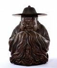 1930's Chinese Fuzhou Fujian Foochow Lacquer Buddha Hat