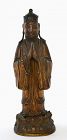 17C Chinese Gilt Bronze Buddha Immortal Figure Figurine 1542G