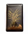 Japanese Namiki Dunhill Lacquer Cigarette Case Orchid Flower Sg