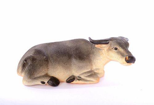 1930's Chinese Porcelain Water Buffalo Statue Figurine