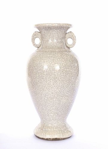 1900's Chinese Crackle Ge Type Glaze Porcelain Vase