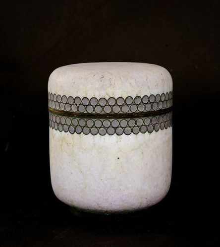 German Germany Cloisonne Enamel Natsume Tea Caddy Marked