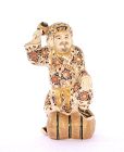Meiji Japanese Gosu Satsuma 7 Lucky God Daikoku Figure Hammer