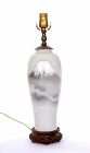 1900's Japanese Wireless Cloisonne Enamel Mt. Fuji Lamp Vase